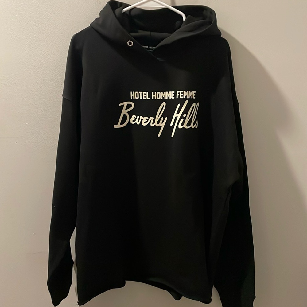 New HOTEL HOMME + FEMME Unisex Black Hoodie Size Extra Large